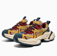 Chaussures de sport d'hiver antidérapantes à lacets pour hommes, femmes et couples, semelle épaisse, design luxueux, baskets décontractées rétro respirantes en maille