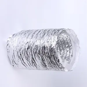 Heat Resistance Insulated R6 R8 HVAC Systems Parts Aluminum Flexible Duct For Air Conditioning