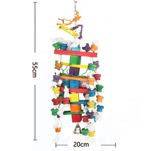 Phổ Biến Tự Nhiên Bằng Gỗ Khối Chim Nhai Cắn Cắn Foraging <span class=keywords><strong>Parrot</strong></span> Đồ Chơi Cho Châu Phi Grey Cockatoos Vẹt - Product Image 5