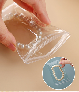 Bolsas Embalaje de plástico Bolsa con cremallera Bolsa de joyería de PVC Logotipo personalizado con cremallera deslizante Plástico transparente a prueba de humedad - Product Image 2