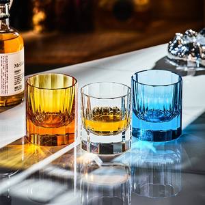 Verre à <span class=keywords><strong>whisky</strong></span> en cristal K9 sans plomb, base épaisse sculptée à la main, 180 ml, réutilisable, moderne, luxueux, coupe verticale 3D - Product Image 6