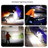 Lampe de travail LED portable d'urgence pour le camping en plein air, lampe de poche télescopique en aluminium étanche avec aimant pour les chasseurs