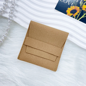 Carte de stockage de bijoux en microfibre personnalisable type d'affichage doublure d'oreille pochette en daim velours brossé emballage de sac micro grain - Product Image 5