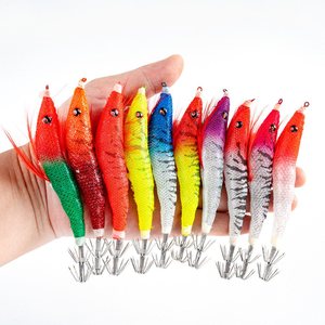 SNEDA realista que brilla en la oscuridad 2,5 #/3,0 # Señuelos de Pesca cebo suave agua salada pulpo calamar Jigging pesca nocturna <span class=keywords><strong>Egi</strong></span>/camarones - Product Image 2