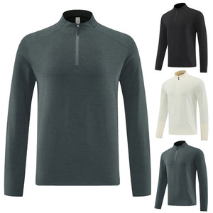 Abbigliamento Fitness da <span class=keywords><strong>uomo</strong></span> in pile <span class=keywords><strong>aderente</strong></span> ad alta elasticità per allenamento sportivo a vestibilità asciutta a maniche lunghe <span class=keywords><strong>felpa</strong></span> calda con cappuccio - Product Image 1