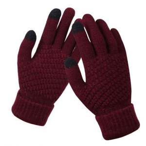 Magic <b>Gloves</b> Wool <b>Mittens</b> <b>Acrylic</b> <b>Gloves</b> Winter Warm Stretch Knitted Touch Screen Women Men Daily Life Jacquard Winter - Product Image 2