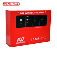 2 sistemas de Panel de Control de alarma de incendios convencional de 4 zonas con cable para proyectos de hoteles