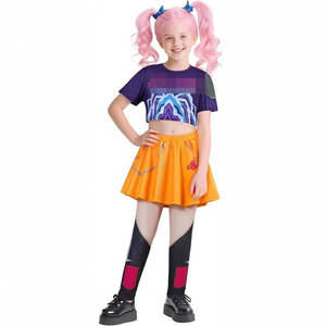 YB Anime <span class=keywords><strong>Cosplay</strong></span> Costumes Filles Halloween Carnaval Scène Performance 3D Imprimé Motif Jeu De Rôle Vêtements Ensemble pour Enfants En Gros - Product Image 3