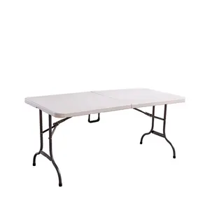 Commercio all'ingrosso di plastica pieghevole banchetto tavolo da pranzo e sedia pieghevole sedia per esterni uso giardino