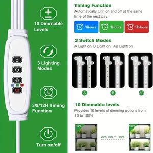 Plantes d'intérieur <span class=keywords><strong>Lampe</strong></span> Phyto USB à spectre complet Minuterie à intensité variable Plante de légumes Lumière de culture <span class=keywords><strong>LED</strong></span> pour plantes d'intérieur - Product Image 5