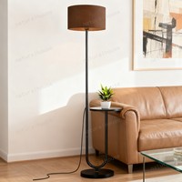 Lampadaire de rangement multifonctionnel personnalisé, lampe sur pied LED moderne à lumière chaude pour salon et café, commande en gros