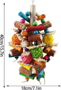 Đồ chơi nhai ngô tự nhiên giảm giá sốc Amazon dành cho vẹt macaw, vẹt xám châu Phi, nhiều phụ kiện chuồng, đồ chơi thú cưng lớn, đồ chơi nhai cho chim - Product Image 5