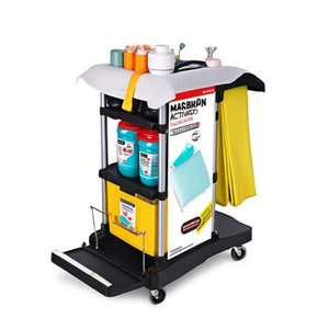 Carrello Multiuso 28 L con Vano Portaoggetti per Prodotti per la Pulizia in Microfibra per Uso Commerciale - Product Image 2