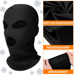 Gorro de Invierno de Punto con Logotipo Jacquard Personalizado al por Mayor <span class=keywords><strong>para</strong></span> Mujer, Pasamontañas Cálido con 3 Orificios <span class=keywords><strong>para</strong></span> Deportes y Pesca, Tejido de Spandex de Alta Calidad - Product Image 6