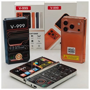 Téléphone pour seniors V-999 à double écran, clavier QWERTY, 2G, 2,4+2,8 pouces, radio FM, grand écran, double SIM, jeux, écran LCD français/espagnol - Product Image 4