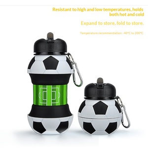 Bouteille d'eau pliable multifonctionnelle en silicone pour enfants, portable, anti-chute, anti-fuite, avec mousqueton, pour les sports de plein air - Product Image 3