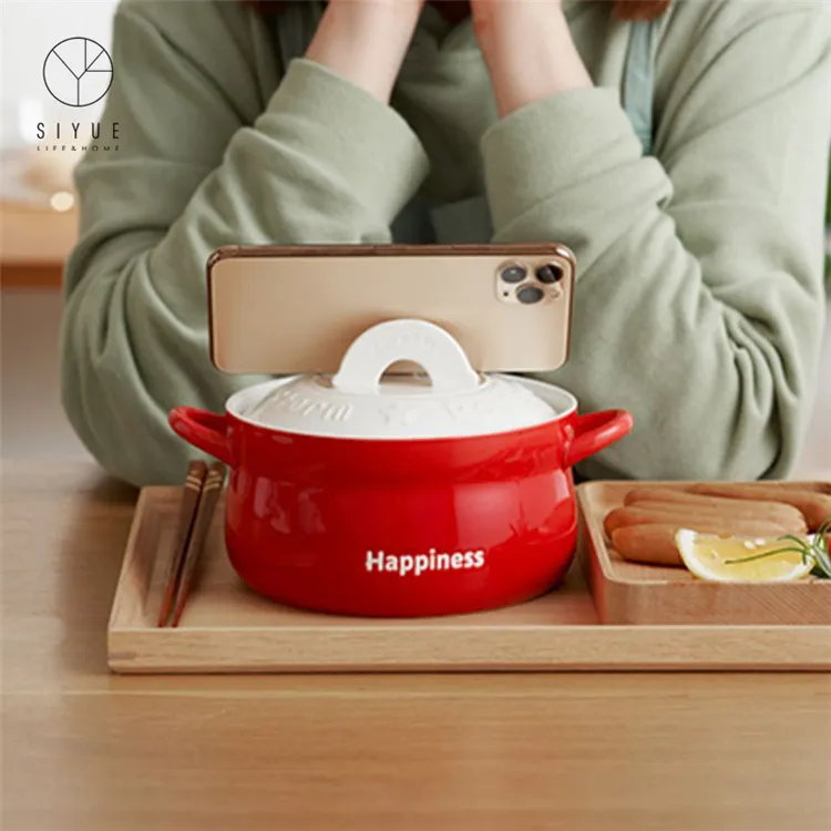 Cute Cartoon Style Porcelain Bowls Set Kids Use Japanese Ramen Bowl Heat Resistant For Restaurant 1593