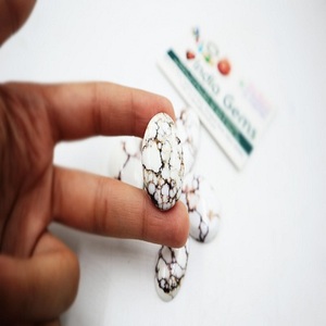 พลอยแจสเปอร์รูปทรงคาโบชองสีขาวลายประณีตระดับพรีเมียม  คุณสมบัติพิเศษ ได้รับการรับรองจากผู้ตรวจสอบอิสระ ไม่มีรูเจาะ - Product Image 3