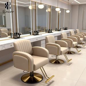 Modern Swivel Square Base Hair Beauty Salon Chair for Barbershop Wholesale Styling Barber Chair with Stylish Design - Product Image 1