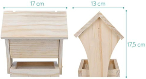 Ahşap DIY Birdhouse kiti-vahşi kuşlar ve serçeler için kendi açık bahçe kuş besleyici masa inşa - Product Image 5