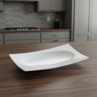 Assiette en mélamine opale blanche incassable et écologique pour hôtels et restaurants, idéale pour les événements - Vente en gros