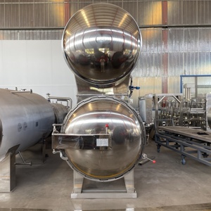 Nhà máy mới sản xuất ngang Nồi hấp vặn lại tiệt trùng máy SUS304 Vật liệu độ chính xác cao điều khiển tự động cho đóng gói - Product Image 3