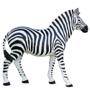 Sculpture extérieure personnalisée en fibre de verre Zèbre, Fournisseur OEM de statues d'animaux réalistes grandeur nature pour l'affichage dans les jardins, parcs et zoos - Product Image 2