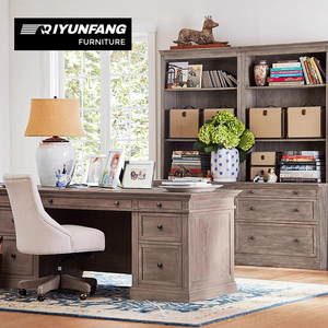 Retro <strong>French</strong> Simple Wall-mounted Large Wood Bookcase with 3 <strong>Shelves</strong> for Living Room and Bathroom Storage &amp; Display - Product Image 4