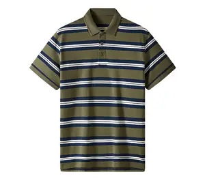 Son yüksek kalite yaz erkek şerit Polo gömlekler erkek ter geçirmez gömlek erkek denizci yaka tasarımcı gömlek