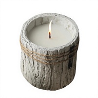 Support de bougie en céramique rustique en forme de souche d'arbre, récipient vide pour bougies, coupelles pour bougies en cire de soja, pour la décoration de la maison, les fêtes, les mariages, cadeau, OEM, ODM, logo personnalisé