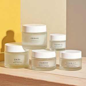 Emballage personnalisé pour soins de la peau 5g 10g 20g 30g 50g 60g 100g Pots en verre cosmétique transparent mat givré pour crème pour le visage avec couvercles à vis - Product Image 1