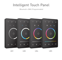 Panel Inteligente DMX Inalámbrico Bluetooth LTECH, Programable, Táctil, Americano, 4 Zonas, RGB/RGBW