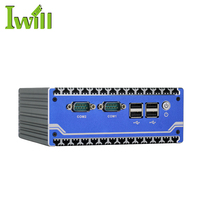 Mini PC industrial J1900 Quad Core DDR3L 4G RAM Dual LAN sin ventilador 4 COM RS485 disponible AU/US/EU nuevo J1900 Mini ordenador opcional