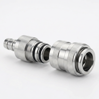 Connecteur à déconnexion rapide en acier inoxydable 316L de précision, système de refroidissement liquide pour serveur de centre de données, services de fraisage CNC personnalisés