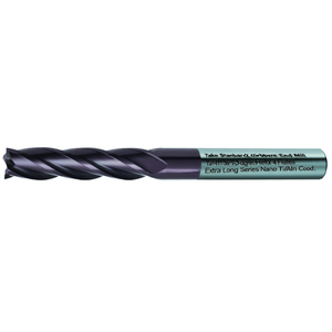 Fresa de carburo estándar Ttake Ta1410, helicoidal de 30 grados, 4 filos, serie extra larga, recubierta con Nano TiAln - Product Image 2