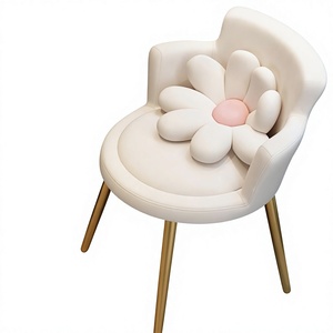 <b>Pink</b>+White Metal Nail Salon Nail Chair with Stainless Steel <b>Frame</b> Modern Design for Bedroom and Living Room Use - Product Image 1