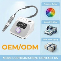 Machine à ongles avec écran LCD HD, 45000 tr/min, interrupteur marche/arrêt, logo personnalisé, faible MOQ pour les propriétaires de salons et les techniciens en ongles
