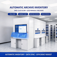 Armoire d'archives rotative avec sélection automatique des niveaux, armoire confidentielle électronique connectée au réseau pour dossiers et documents RH