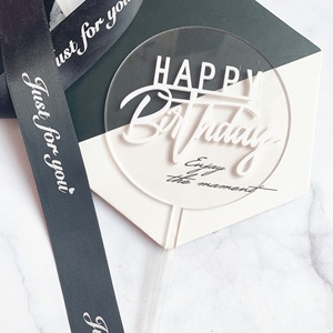 Topper redondo de acrílico transparente para pastel con pegatina de <span class=keywords><strong>feliz</strong></span> <span class=keywords><strong>cumpleaños</strong></span> DIY Topper de pastel de <span class=keywords><strong>feliz</strong></span> <span class=keywords><strong>cumpleaños</strong></span> círculo redondo acrílico espacios en blanco <span class=keywords><strong>disco</strong></span> - Product Image 5