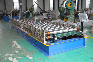 เครื่องทำกระเบื้องเคลือบผนังแผ่นโลหะเครื่องขึ้นรูปม้วนใช้สำหรับทำแผง<span class=keywords><strong>หลังคา</strong></span> - Product Image 5