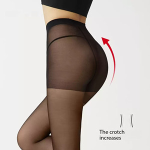 Collants sculptants pour femmes, 40D, mats, fins, grande taille, haute élasticité, anti-accroc, effet push-up fessier, pour femmes aux courbes généreuses - Product Image 5