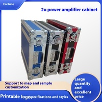 Flight case en aluminium 2U 16U robuste pour DJ, amplificateur de puissance, table de mixage, effets de scène et équipement audio
