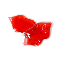Échantillon Gratuit - Compresse Réutilisable Chaud/Froid en Gel Personnalisable (Couleur, Taille, Logo) en Forme de Lèvres pour Soins de Beauté