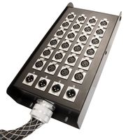 Boîtier de câblage multiprofessionnel pour scène, longueur 20m/30m/50m, avec 16/20/28/32 canaux XLR, boîtier de scène audio XLR