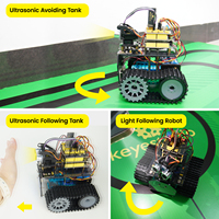 Kit de Robot Tanque Mini DIY V3.0 Mejorado con Bluetooth, Coche de Codificación STEM, Evitación de Obstáculos, Proyectos Programables, Kits de Robótica de Tanques para Arduino