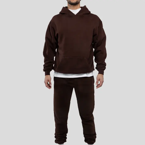 Ensemble Survetêment et Sweat à Capuche en Molleton Français Épais 100 % Coton, Personnalisé avec Logo, Luxueux - Product Image 4