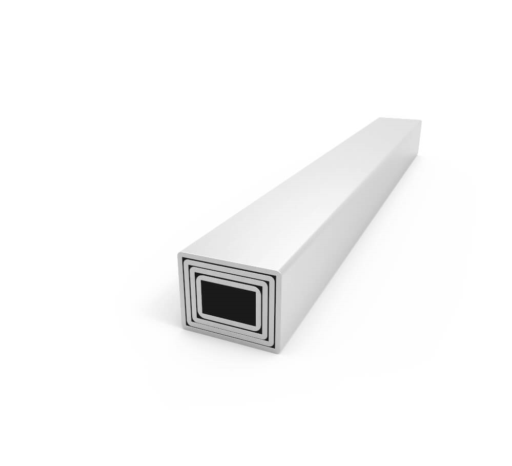 Aluminum Alloy Profile Tube Pipe 6061 Custom Size Square Hollow Aluminum Tube