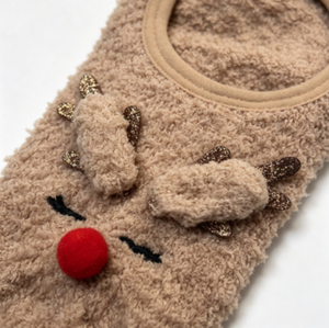 <span class=keywords><strong>Chaussons</strong></span> d'hiver chauds et respirants en peluche pour femme, antidérapants, épais, mignons, motif cerf, pour l'intérieur - Product Image 3