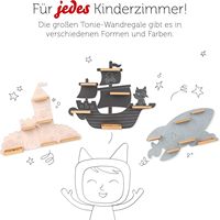 Support mural en bois en forme de bateau pour Toniebox, personnalisé en usine, pour enfants, Allemagne, présentoir de poupées, rangement suspendu multi-niveaux pour enfants