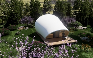 Carpa de Glamping Impermeable de Alta Calidad y Durabilidad, Capa Única, Membrana PVDF de 850G, Cabina Premium para Sitios de Glamping en la Montaña - Product Image 5